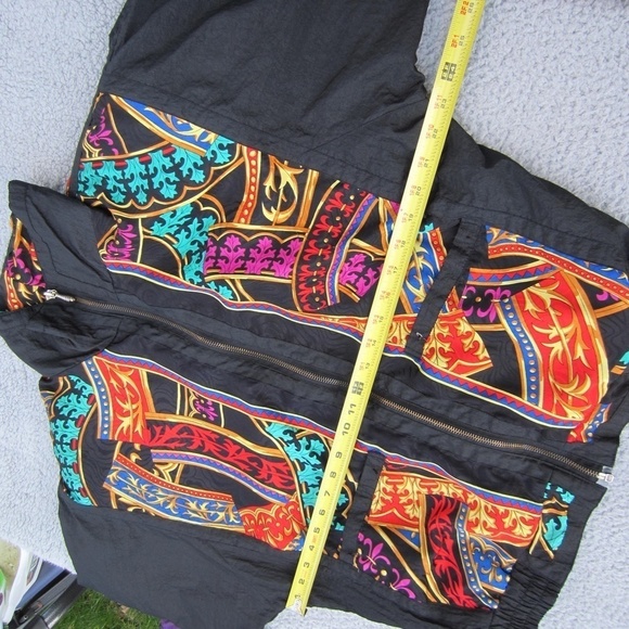 Rock Creek Track jacket Windbreaker Women's S Floral Full Zip Y2K Vintage Retro - Picture 9 of 15
